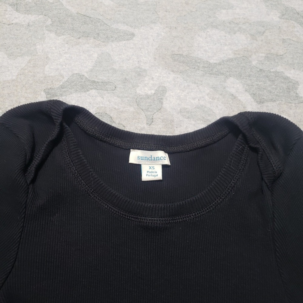 Sundance Top Womens XS Black Pullover Half Sleeve - Picture 4 of 9